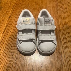 Puma Kids Velcro White Sneakers Holographic